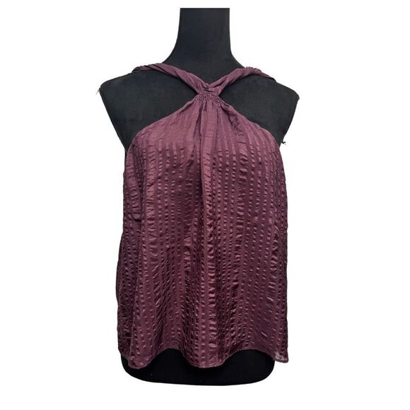 Frame Draped Silk Halter Top - Picture 2 of 6